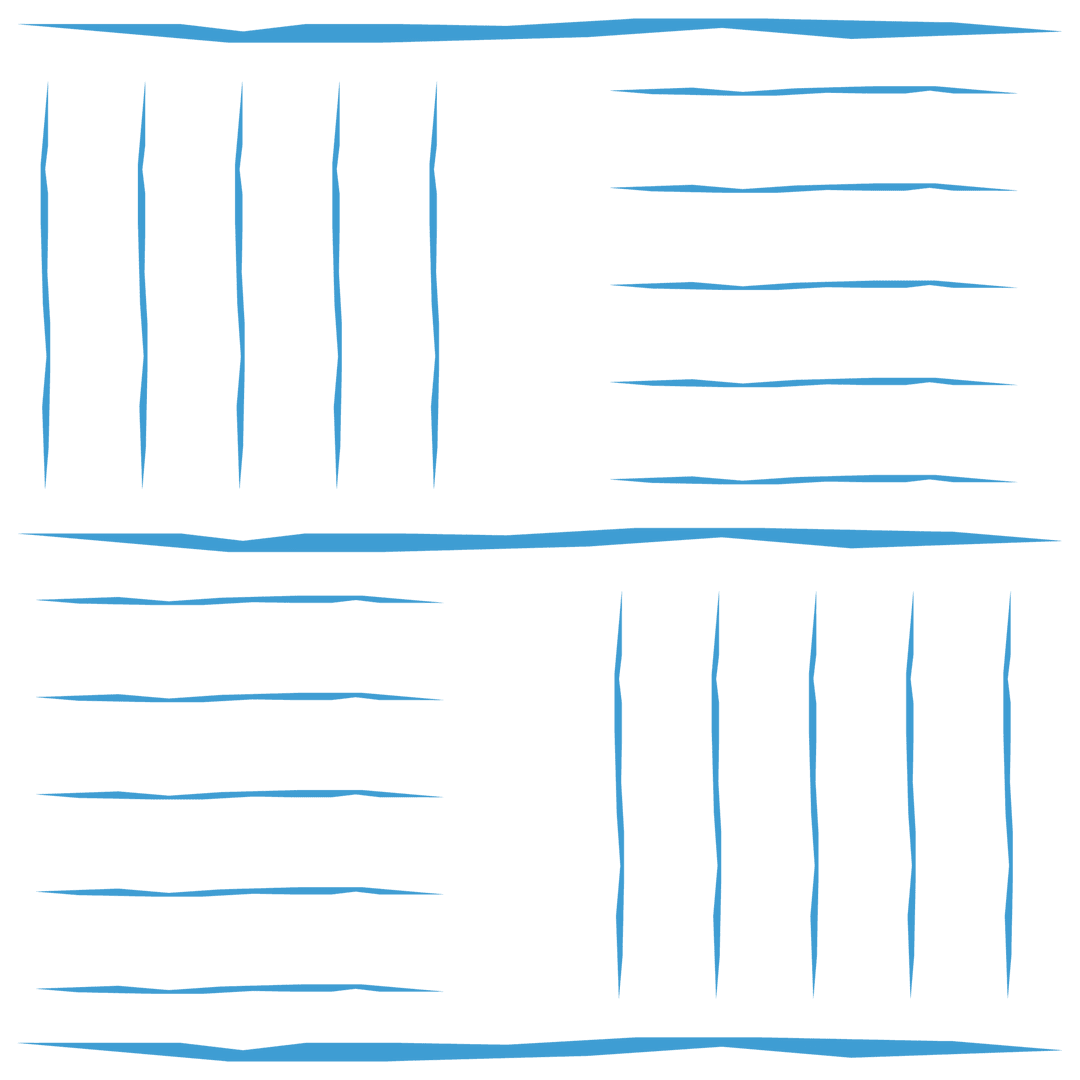 Blue Abstract Linear Design on Transparent Background Concept