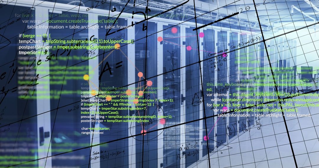 Data Processing with Mathematical Equations in Server Room