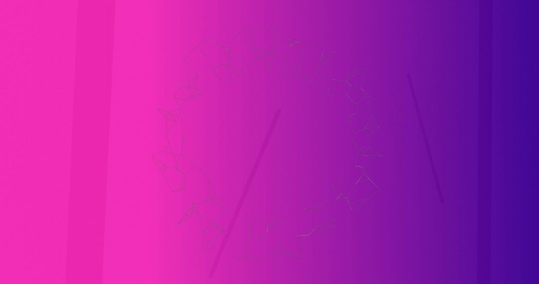 Dynamic Network of Connections with Neon Purple Neon Glow