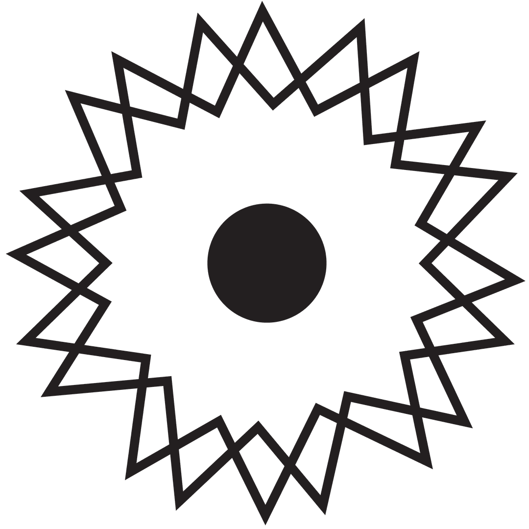 Geometric Black Abstract Shape on Transparent Background