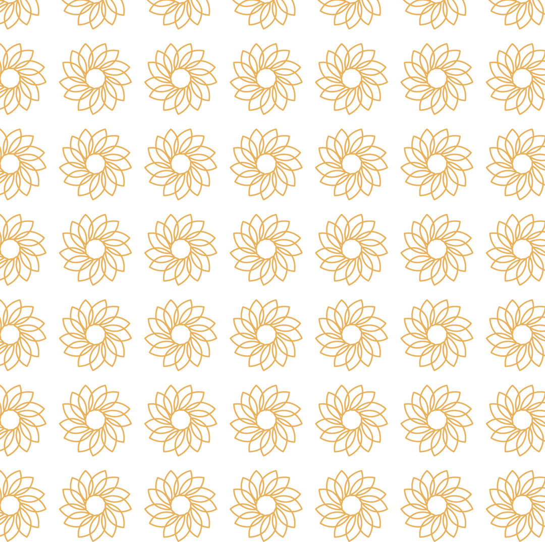Pattern of Yellow Flowers on Transparent Background Design