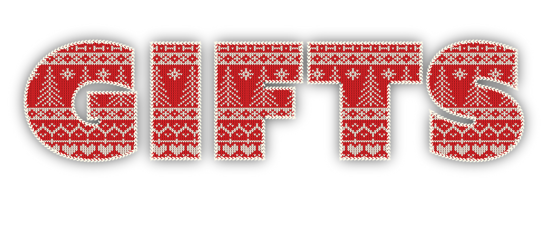 Transparent Red Christmas Gifts Text Banner With Fair Isle Design - Download Free Stock Images Pikwizard.com