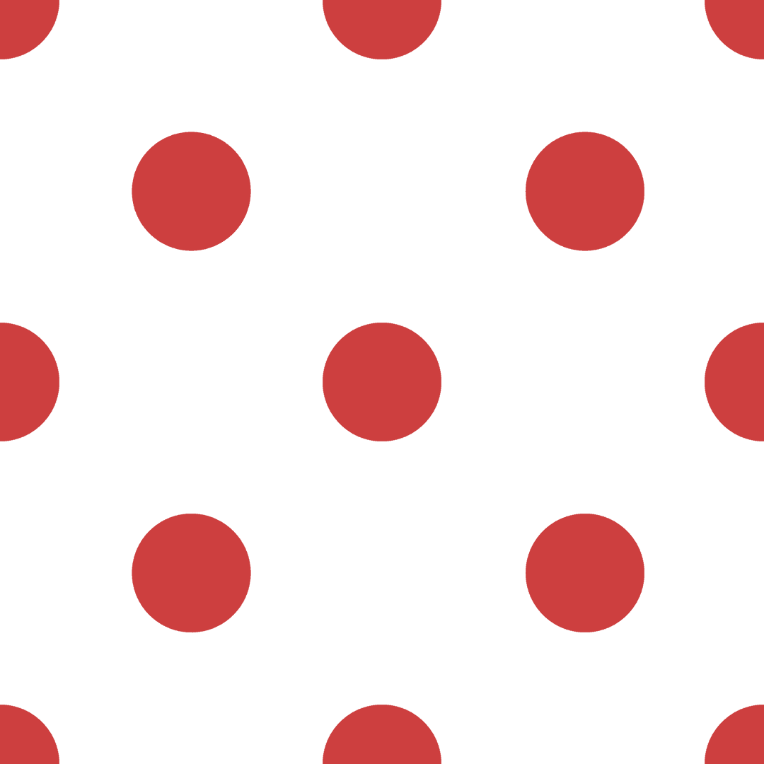 Seamless Red Polka Dot Pattern on Transparent Background
