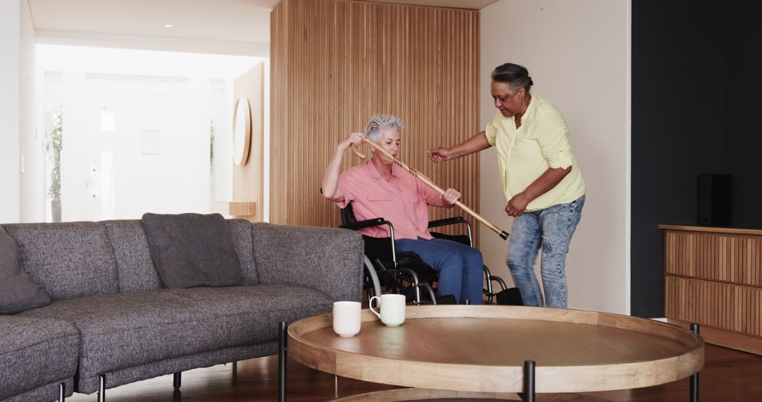 Caring Relationship Between Lesbian Couple with Mobility Support