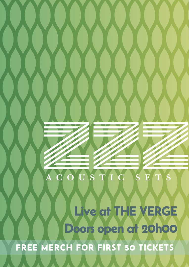 Acoustic Music Event Poster with Abstract Pattern