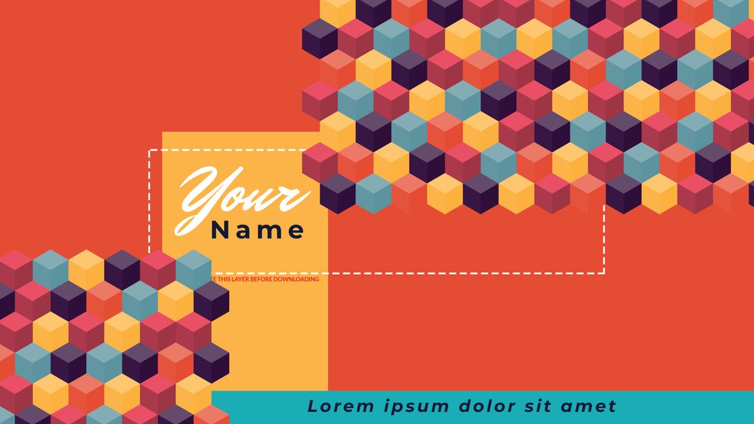 Vibrant Geometric Honeycomb Business Card Template