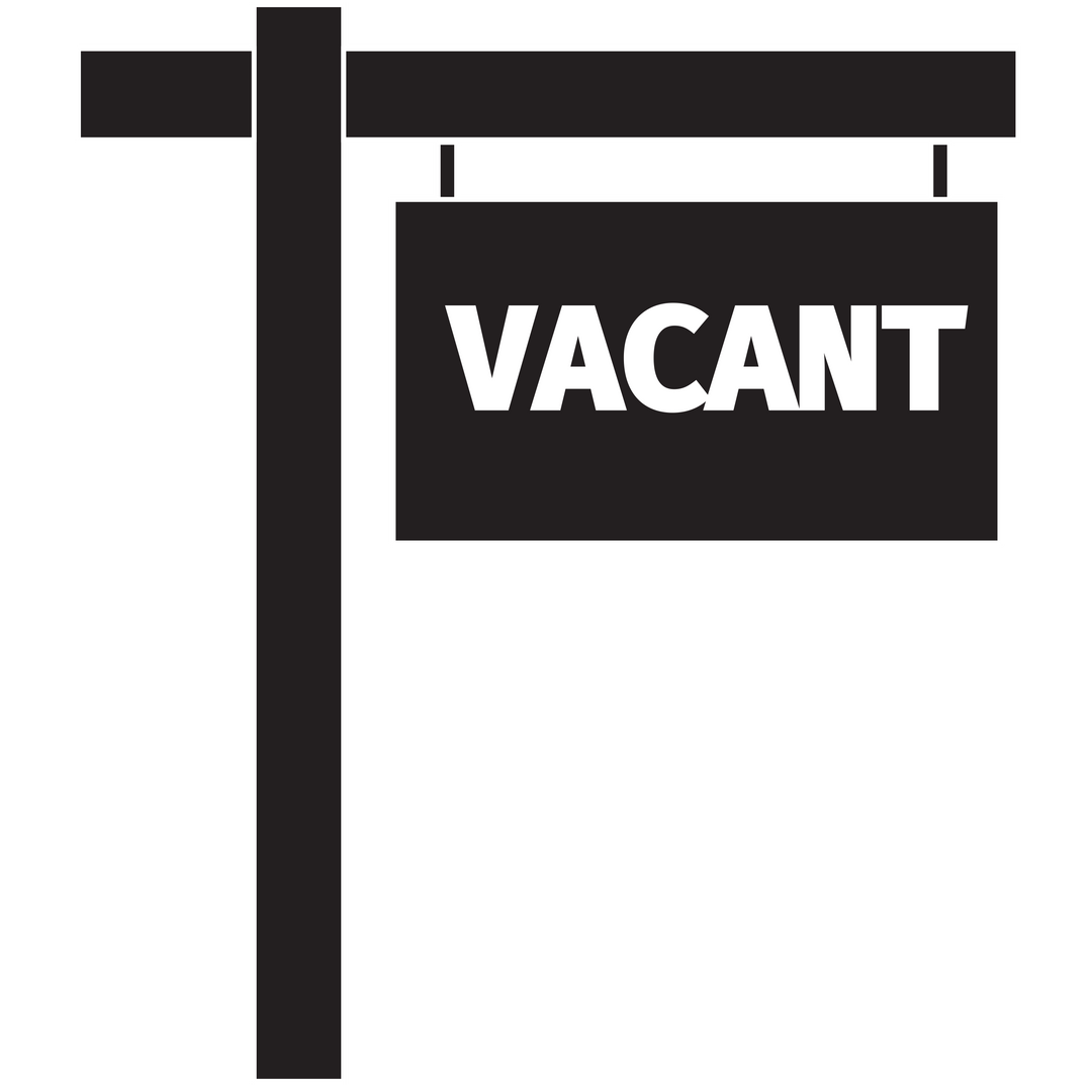 Black Vacant Sign on Transparent Background Perfect for Property Ads - Download Free Stock Images Pikwizard.com