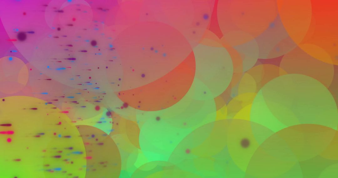 Abstract Multicolored Circles on Blurred Pastel Background