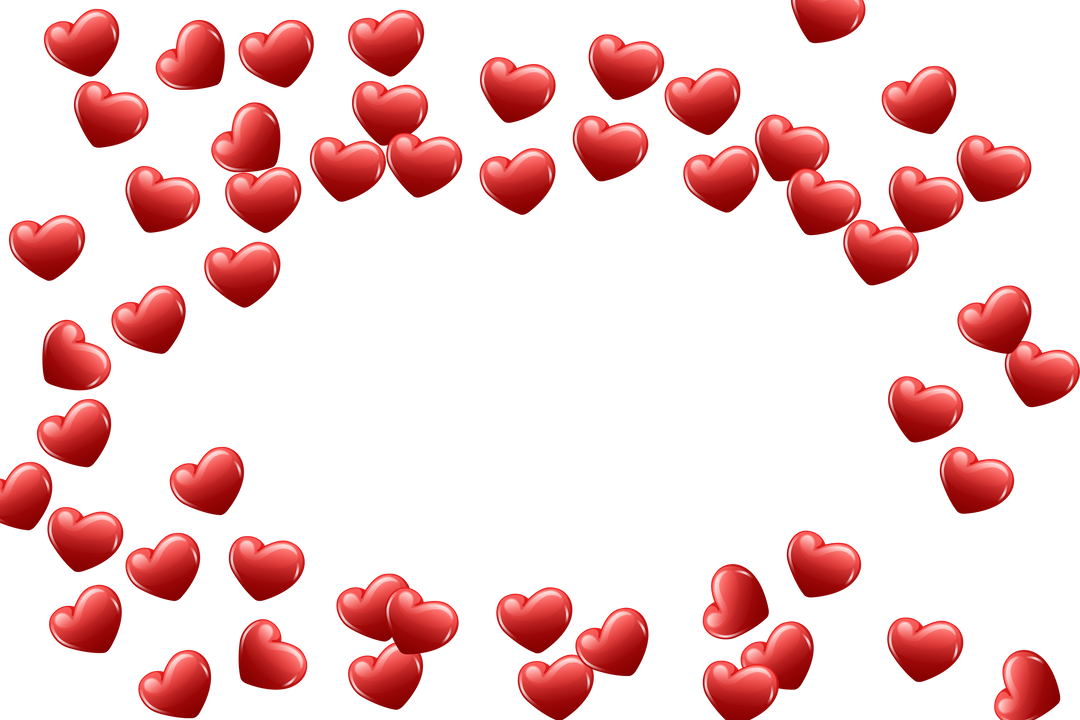 Floating Red 3D Hearts with Copy Space on Transparent Background - Download Free Stock Images Pikwizard.com