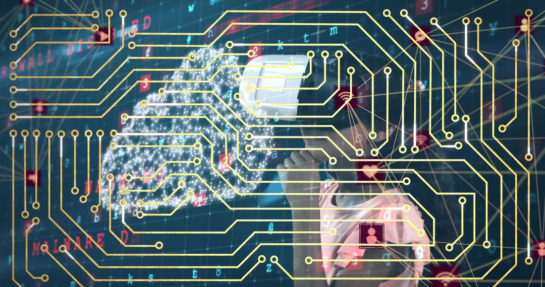 VR Headset and Integrated Circuit with Digital Cloud Overlay