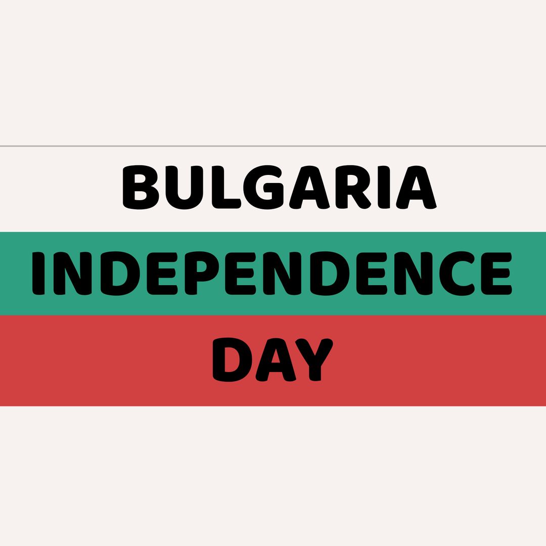 Bulgaria Independence Day Celebration with Flag Colors