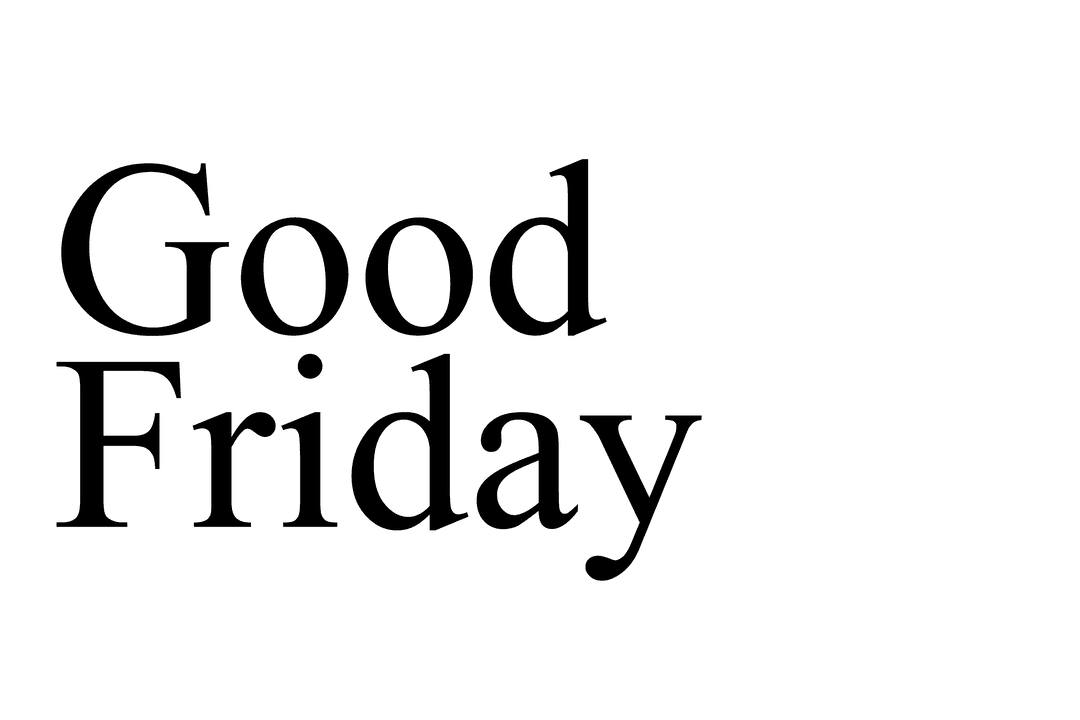 Good Friday Typography Transparent Illustration