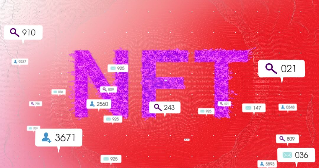 Digital Futuristic NFT Interface with Search Analytics