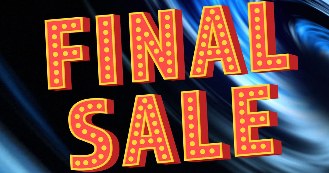 Bold Final Sale Announcement on Abstract Background