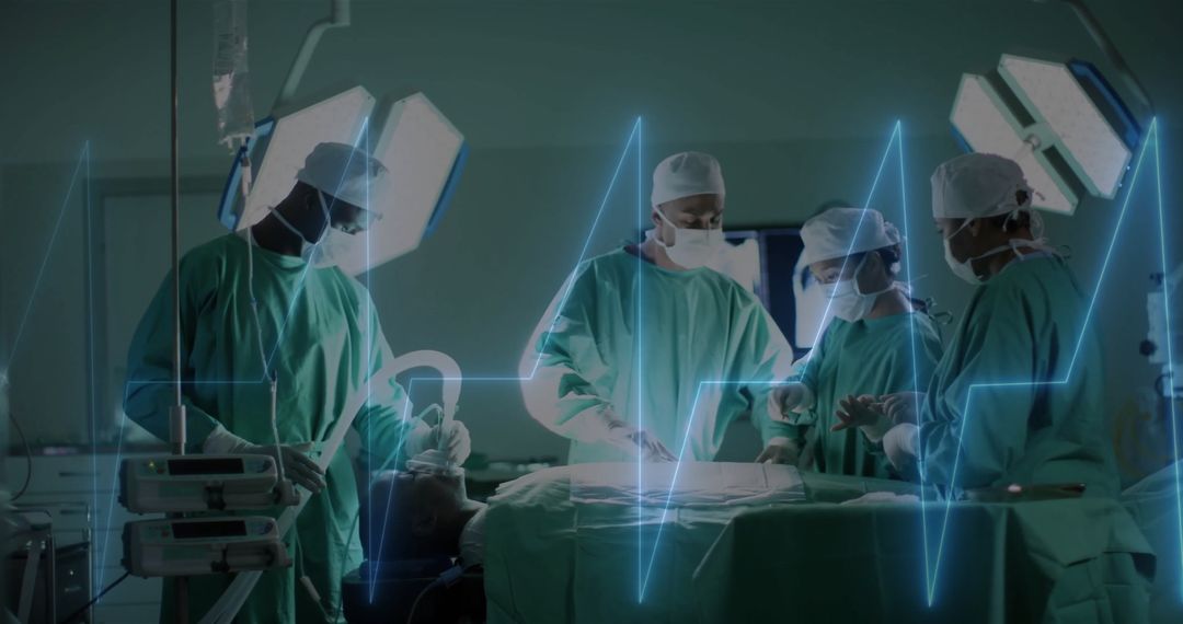 Global Medicine Concept with Diverse Surgeons in Operating Room