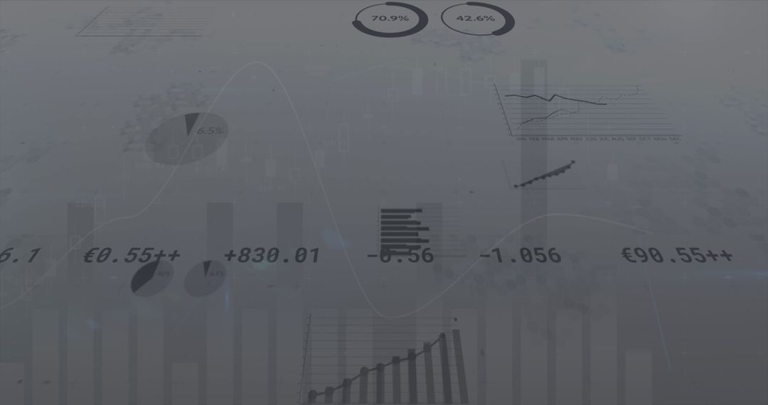 Futuristic Global Data Processing and Charts Visualization