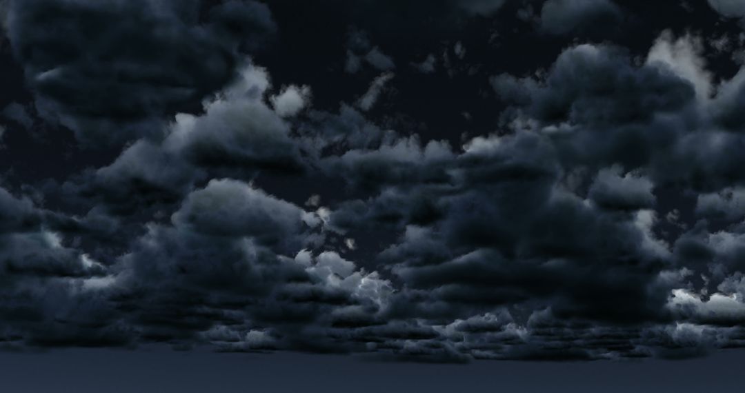 Dramatic Dark Night Sky Filled with Thunderstorm Clouds - Free Images, Stock Photos and Pictures on Pikwizard.com