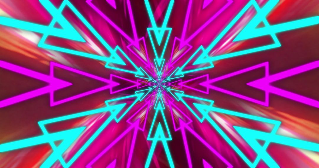 Vibrant Abstract Arrows Amidst Dynamic Light Trails