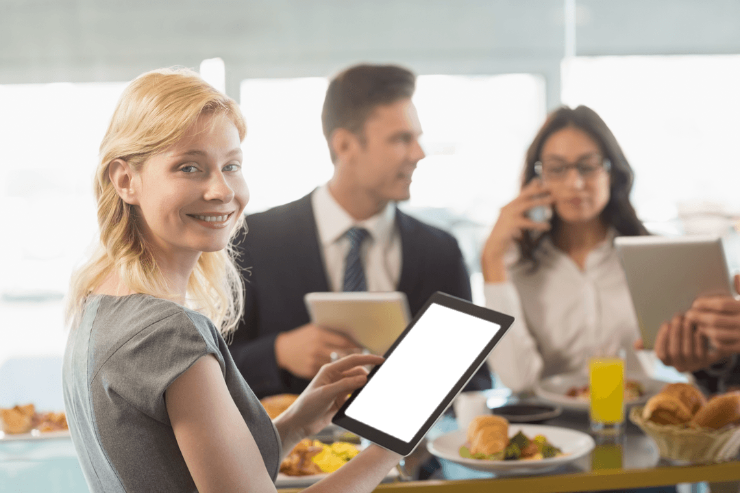 Business Team Digital Devices Transparent Concept