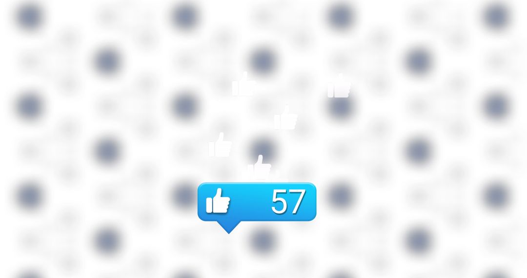 Social Media Like Notification with Blurred Background