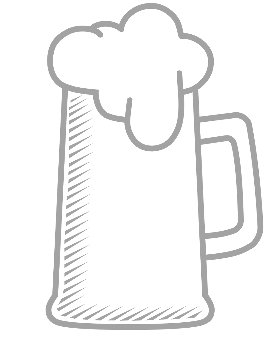 Transparent Vector Beer Mug with Foam Illustration