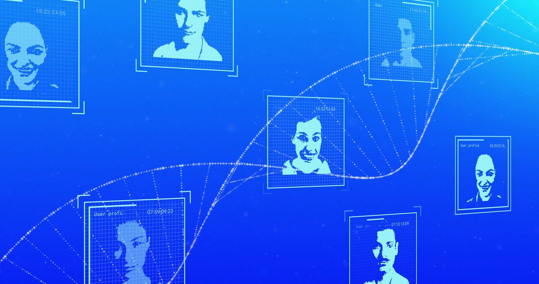 Digital DNA Strand Connecting Portraits for Genetic Data Analysis