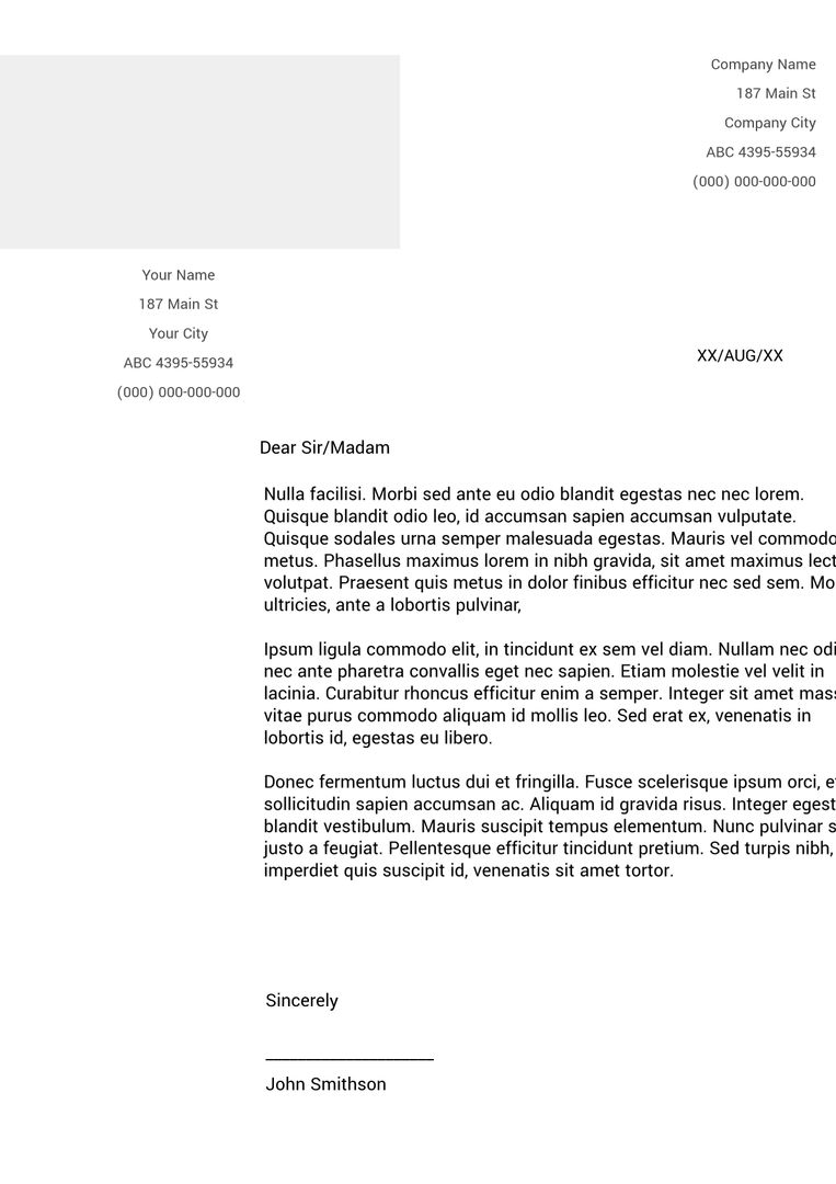 Professional Business Letter Template for Formal Communication - Download Free Stock Templates Pikwizard.com