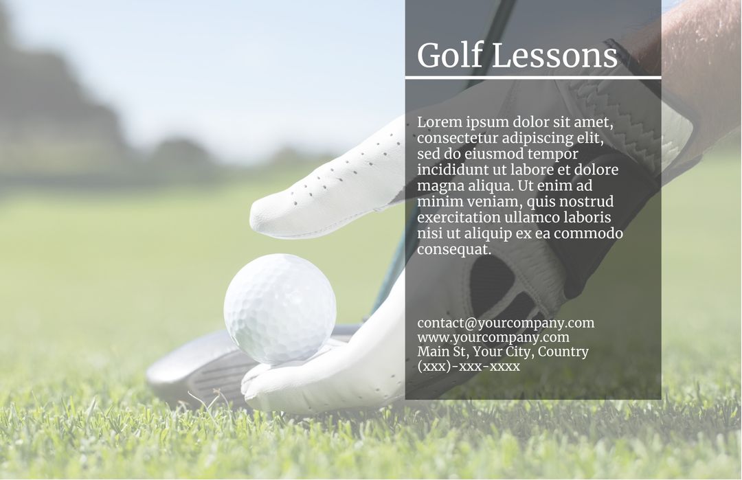 Close-Up of Golf Ball with Gloved Hands on Green Grass