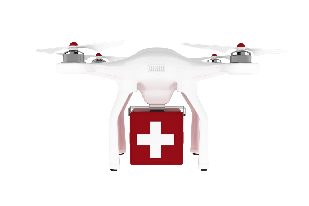 Drone Carrying First Aid Box on Transparent Background - Download Free Stock Images Pikwizard.com