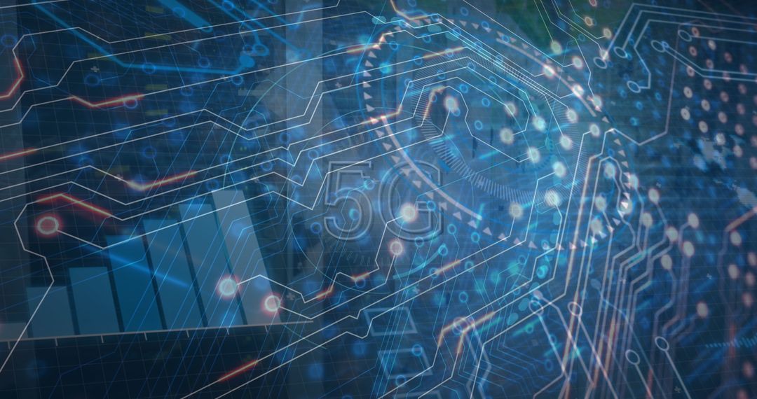 Futuristic Digital Connection Network Overlay