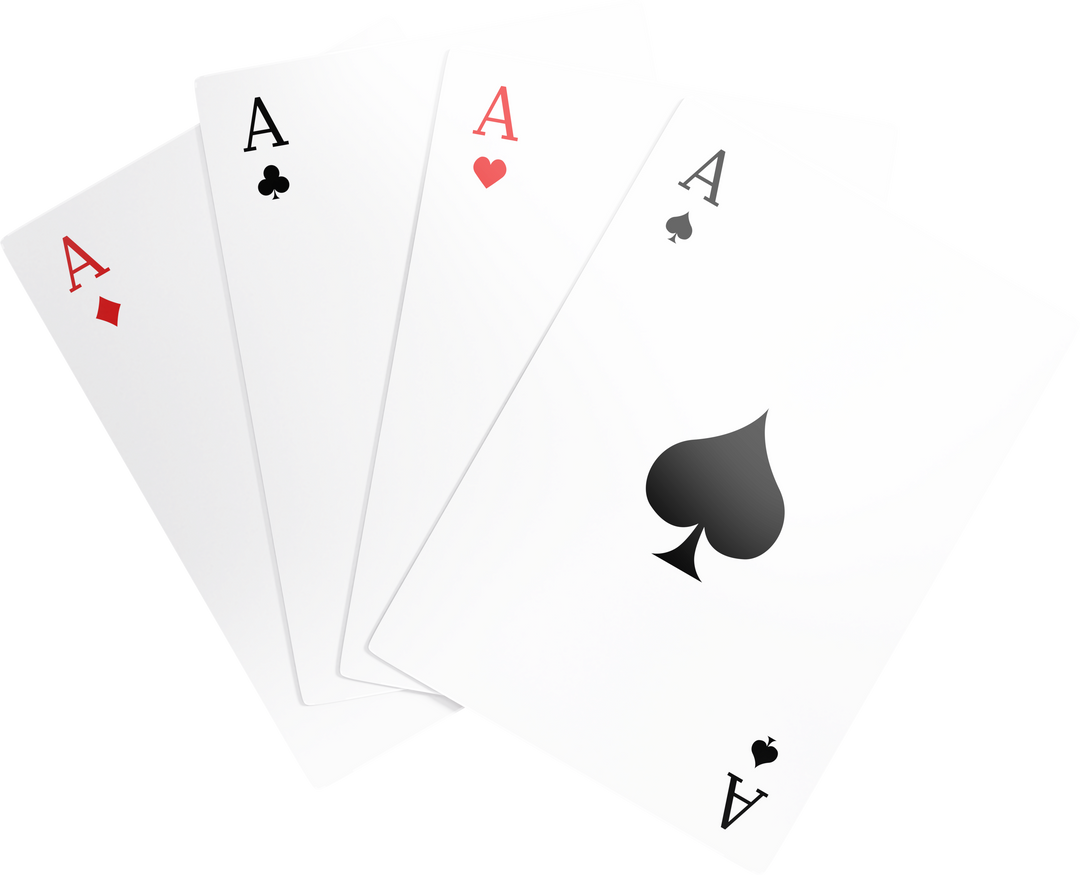 Four Ace Playing Cards Transparent Background in All Suits Arrangement - Download Free Stock Images Pikwizard.com