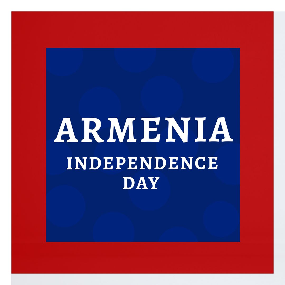 Armenia Independence Day Celebration Design on Red Blue Background