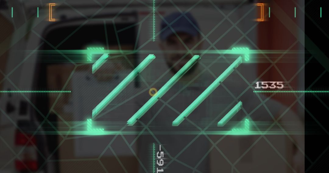 Digital Interface Overlay on Delivery Scene Concept