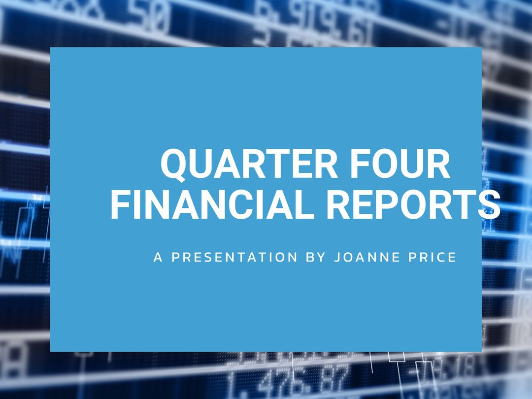 Corporate Financial Report Presentation with Digital Backdrop
