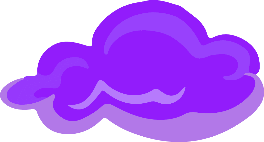 Abstract Purple Cloud Layered Transparent Graphic Art