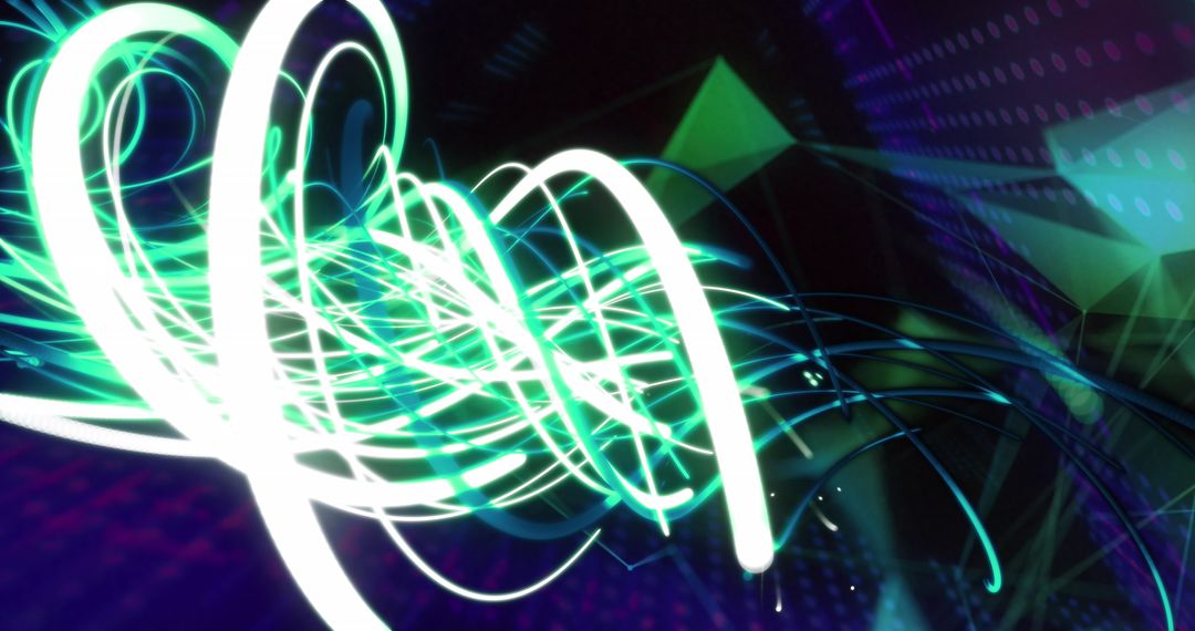 Abstract Fiber Optic Strands Representing Digital Connectivity