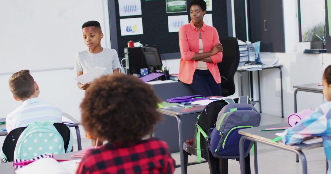 Teacher Leading Group of Diverse Students in Classroom Discussion