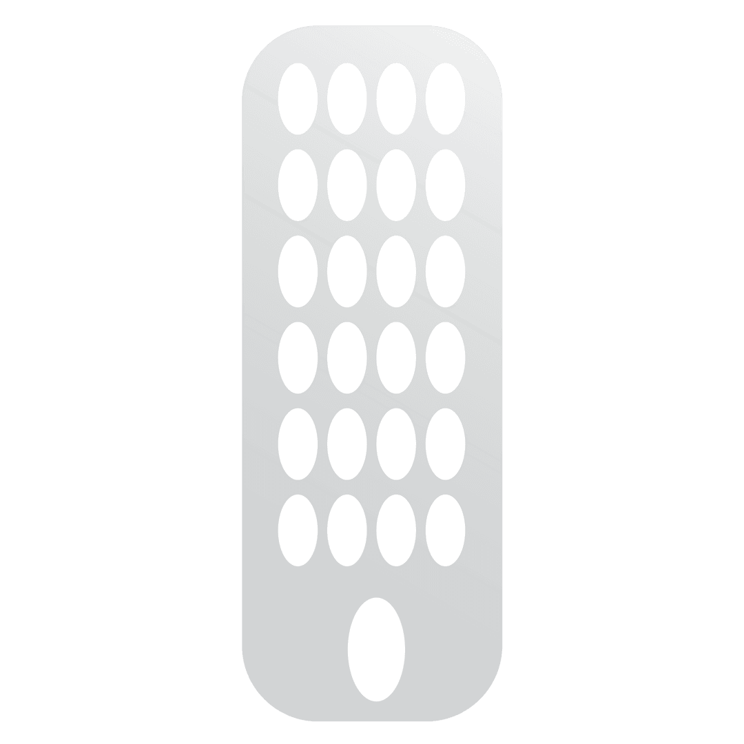 Abstract White Oval Pattern on Transparent Background