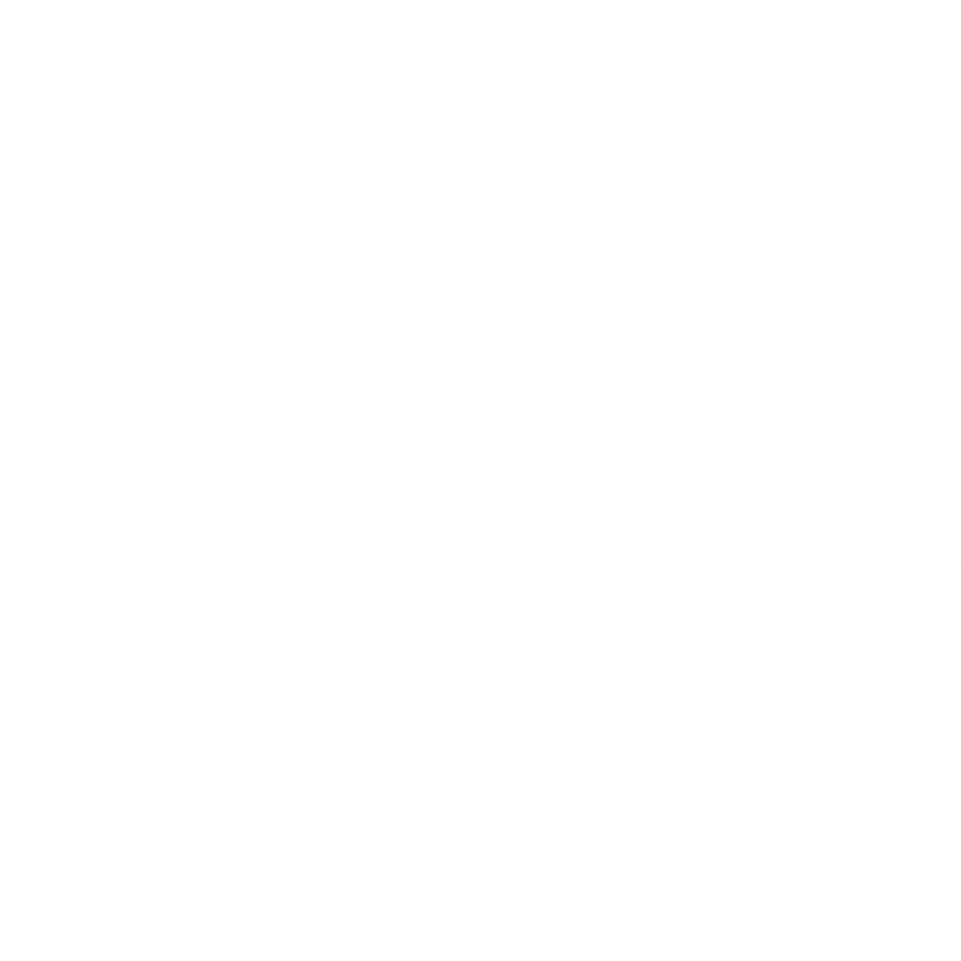 Seamless White Molecules Pattern on Transparent Background