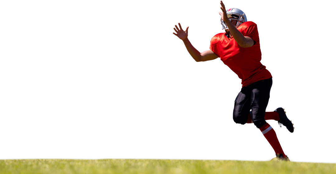 African American Rugby Player in Motion Transparent Background