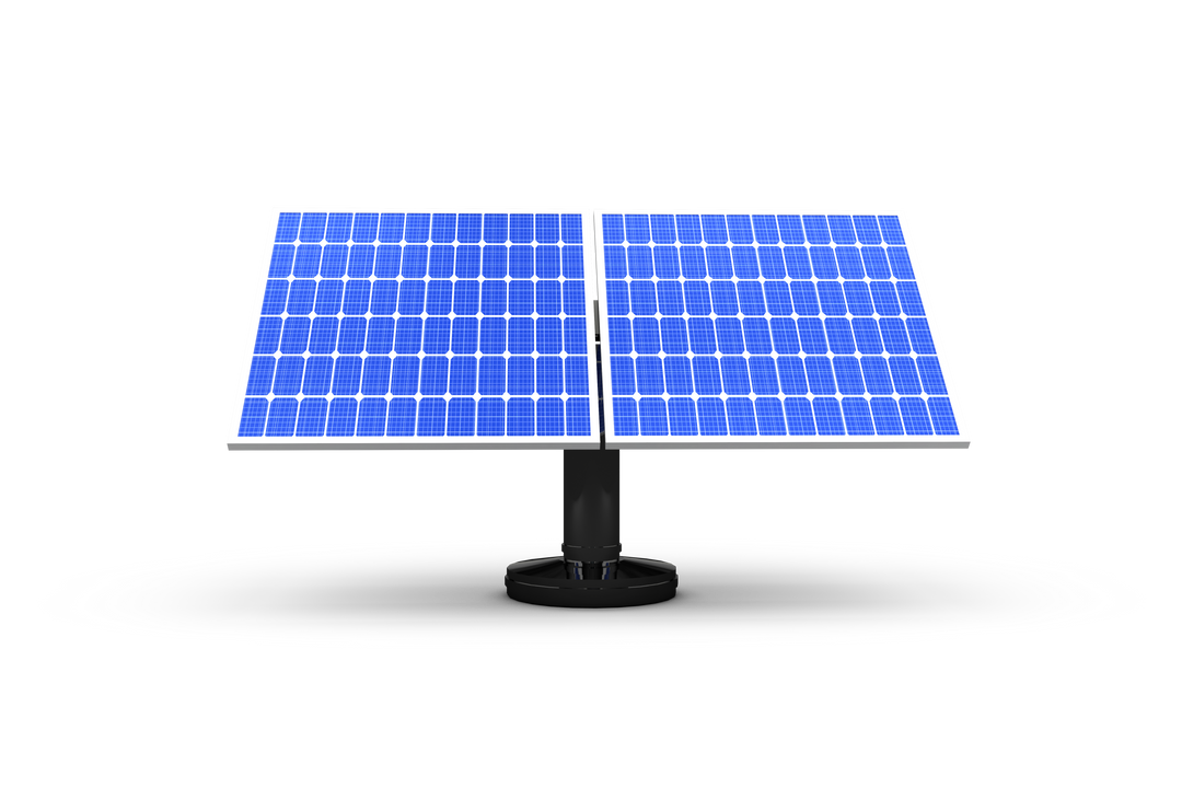 Transparent Isolated Illustration of Blue Solar Panels on Black Base - Download Free Stock Images Pikwizard.com