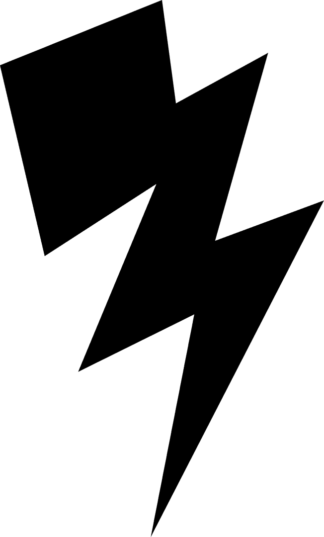 Abstract Transparent Lightning Bolt Icon in Geometric Design