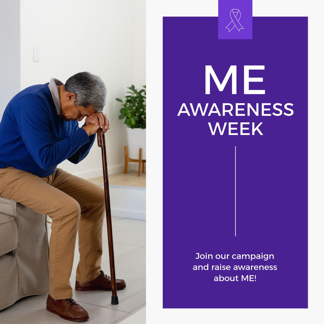 Senior Man Reflecting Support ME Awareness