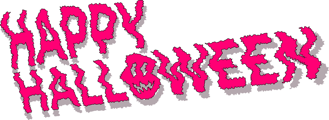 Festive Halloween Message with Spooky Text and Pumpkin on Transparent Background