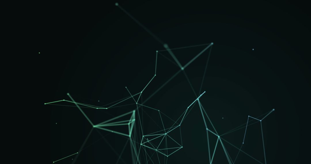 Futuristic Network of Digital Connections on Black Background