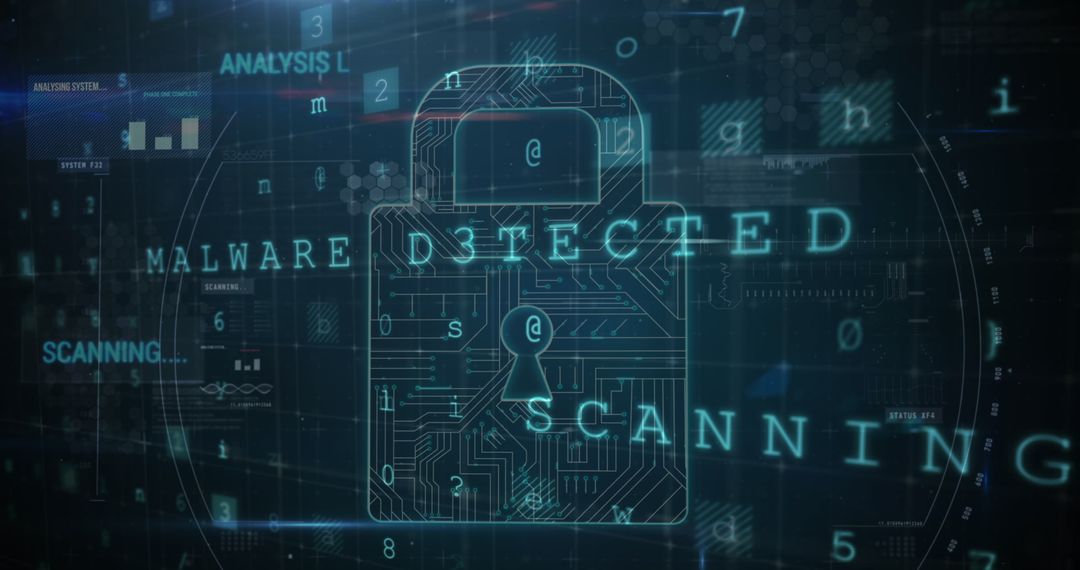 Digital Security Interface with Malware Detected