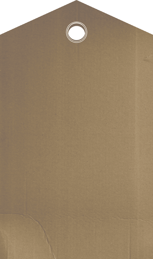 Transparent Brown Paper Tag with Metallic Eyelet for Custom Labels