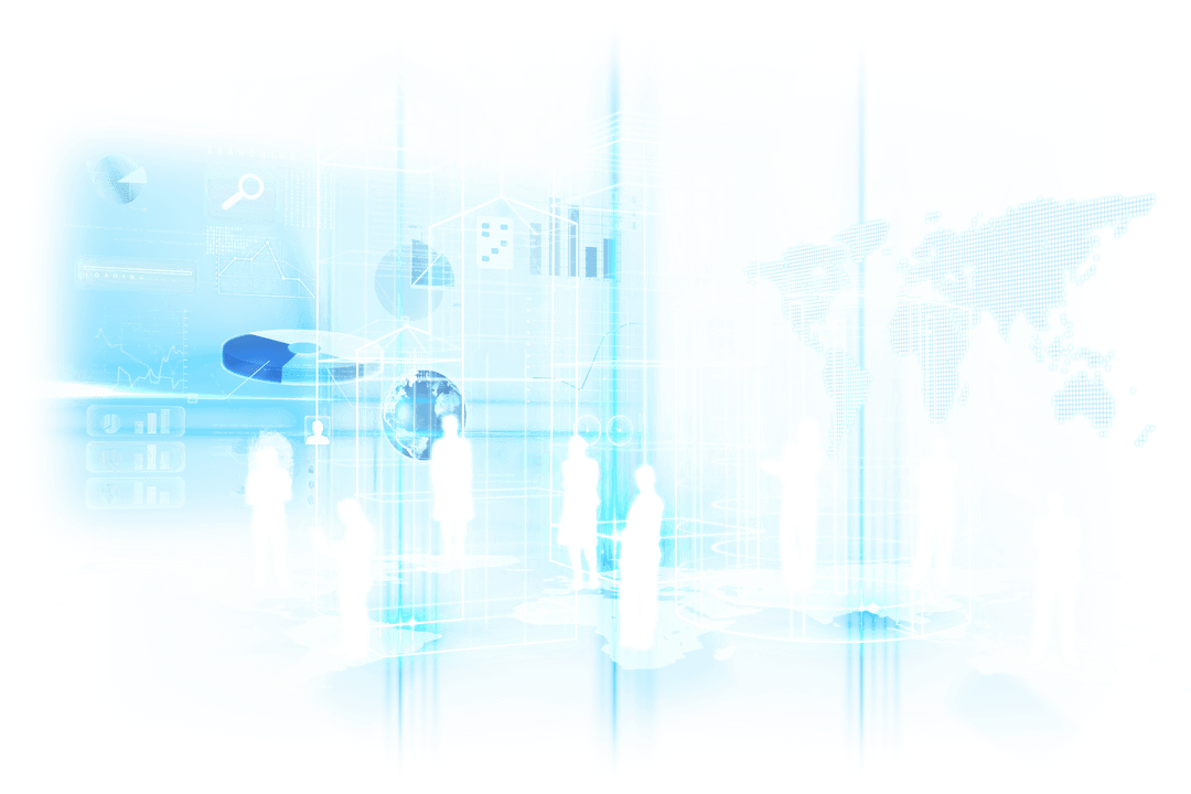 Transparent Digital Business World with Data Visualization