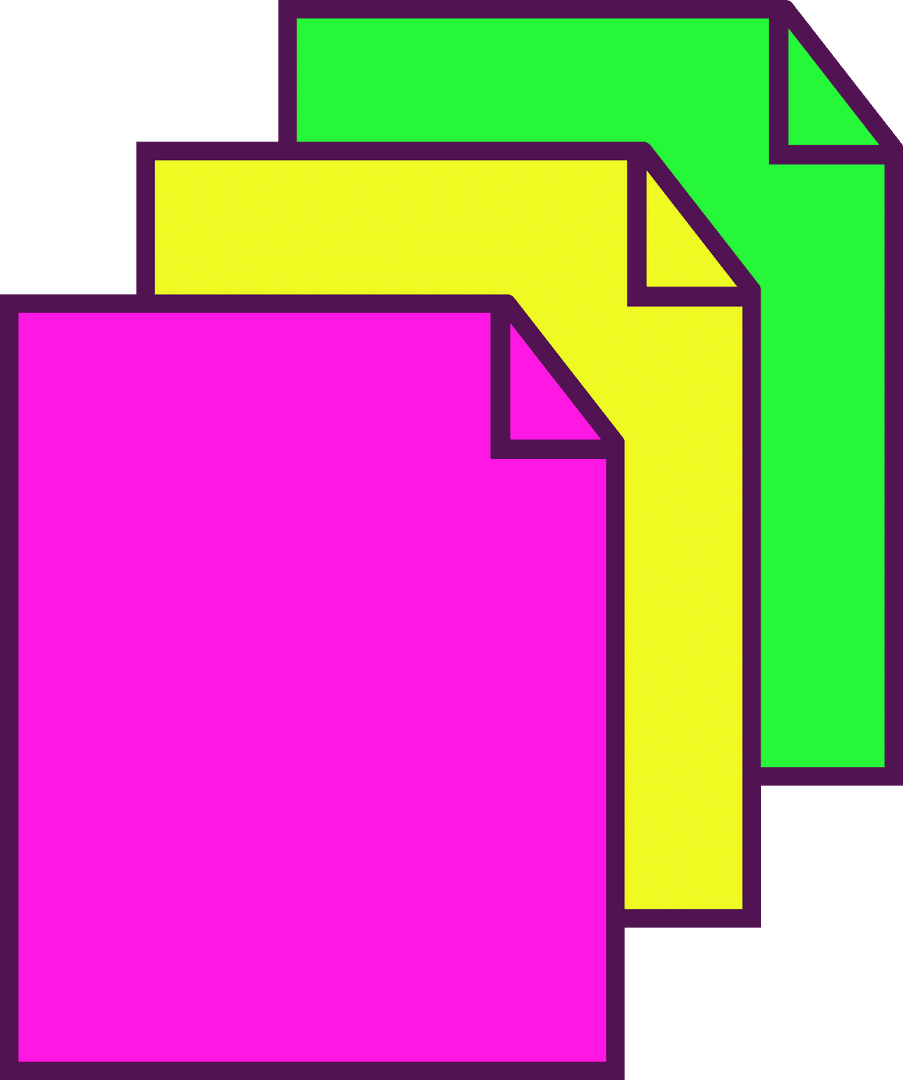 Colorful Sticky Note Layers on Transparent Display