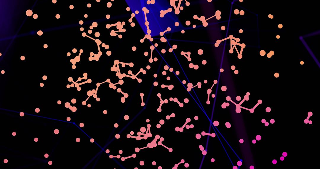 Abstract Digital Network With Connected Dots